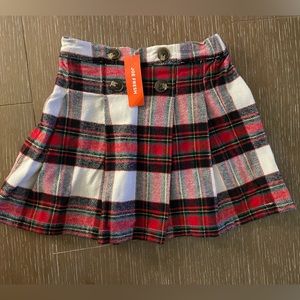 Girls Plaid school girl uniform skirt. Red, white & black. Size 6. Joe Fresh